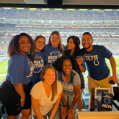 Teach Indy group at Colts game