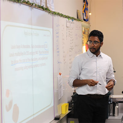 Man teaching an educator workshop.