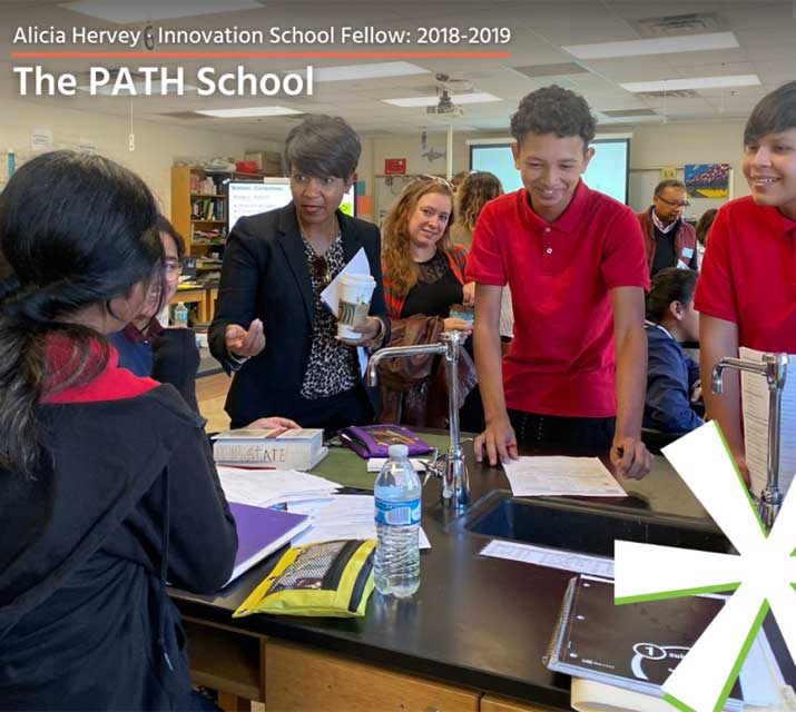 group talking in the classroom