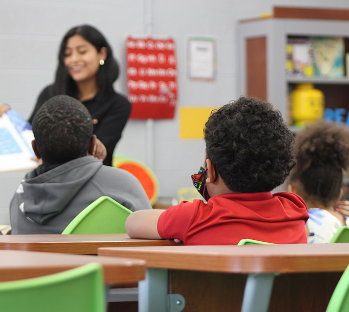 students sitting in class